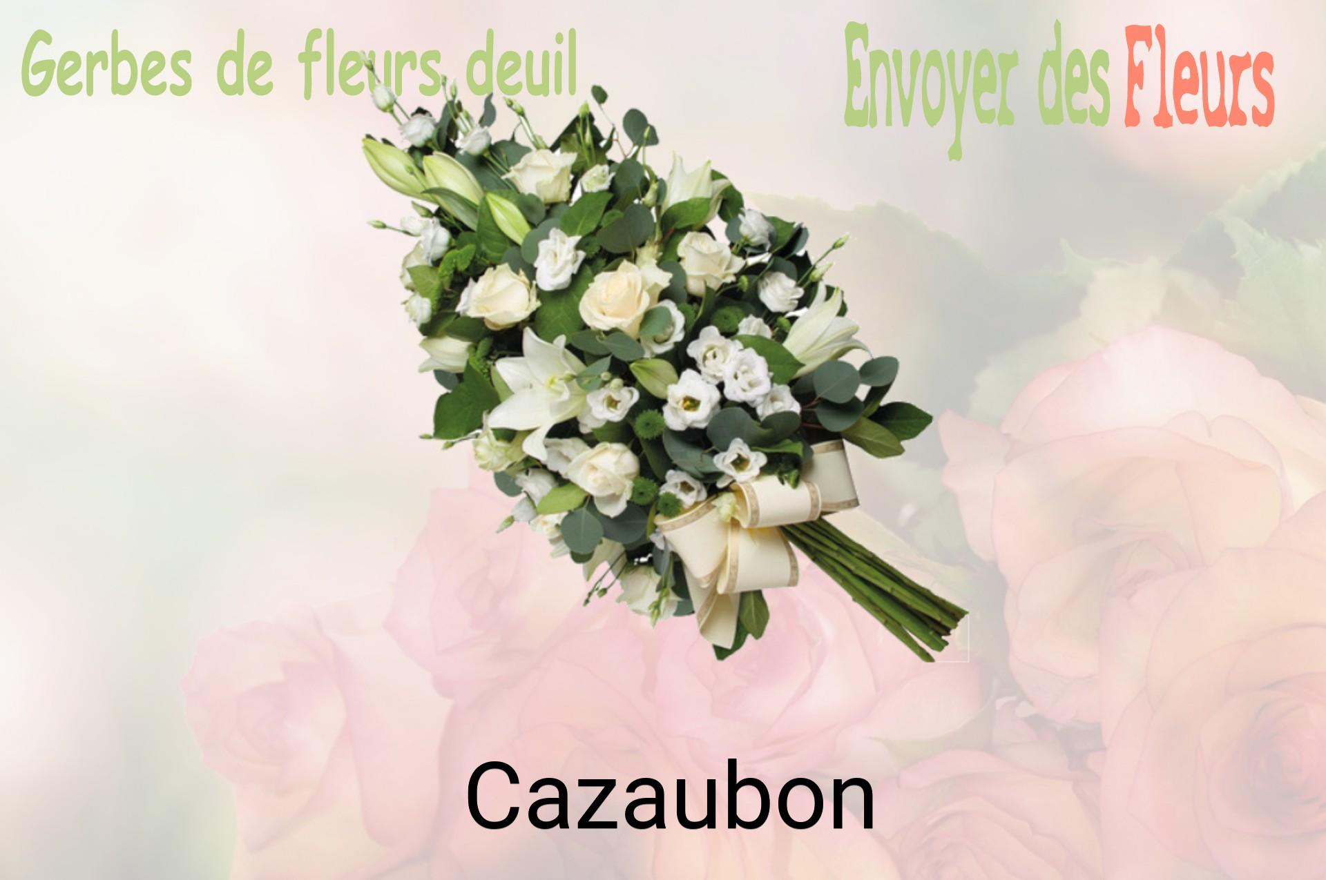 Gerbe de fleurs de deuil livrée à Cazaubon
